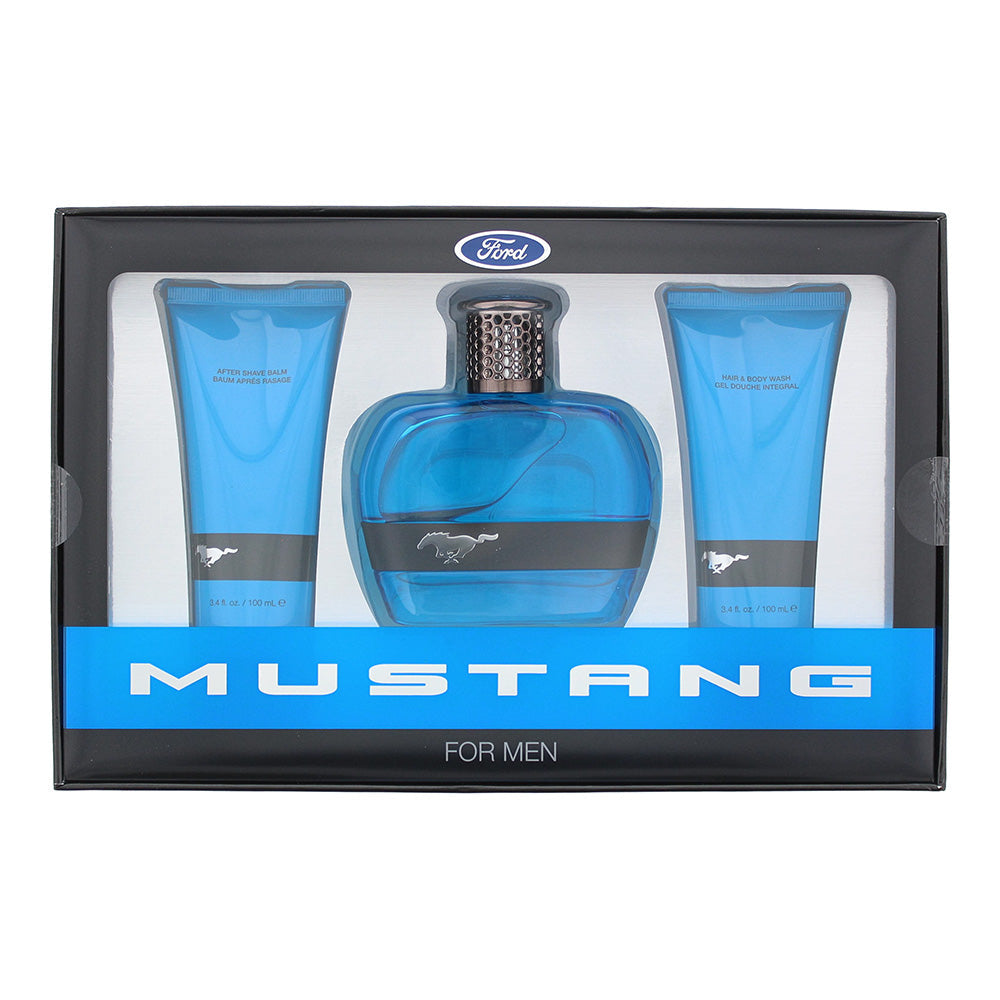Mustang Blue 100ml EDT Spray 3 Piece Gift Set