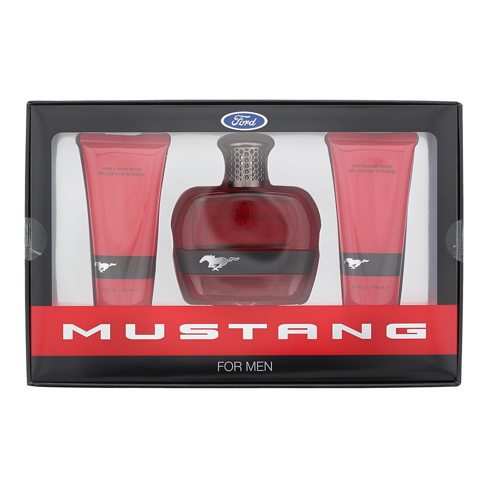 Mustang Red 100ml EDT Spray 3 Piece Gift Set