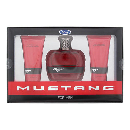 Mustang Red 100ml EDT Spray 3 Piece Gift Set
