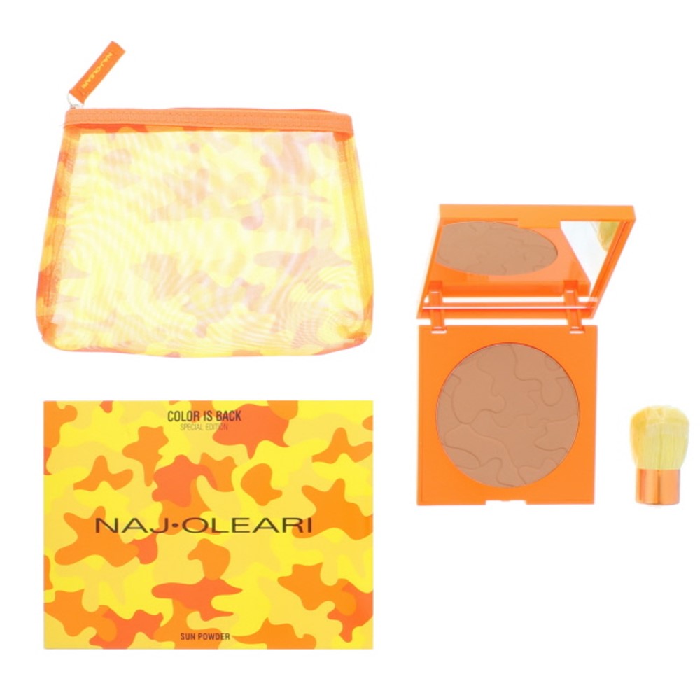Naj Oleari Sun Powder #60 Bronzer Compact + Brush & Bag