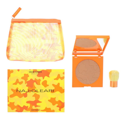 Naj Oleari Sun Powder #60 Bronzer Compact + Brush & Bag