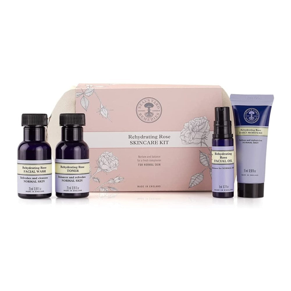 Neals Yard Rehydrating Rose Skincare Kit 5 Pce