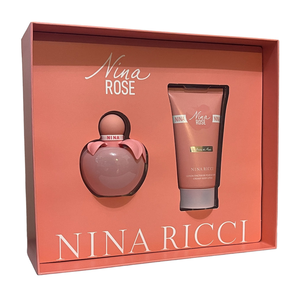 Nina Ricci Nina Rose Les Belles de Nina 50ml EDT Spray & 75ml Body Lotion Set
