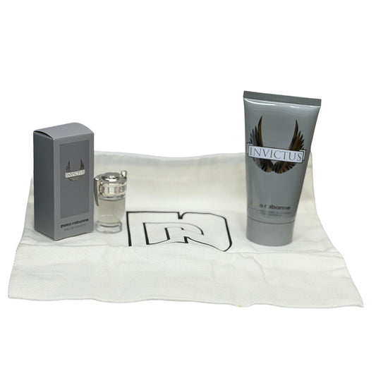 Paco Rabanne Invictus 5ml EDT Mini & 75ml Shower Gel + Pouch Travel Kit