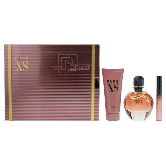 Paco Rabanne Pure xS 80ml EDP Spray 3 Piece Gift Set