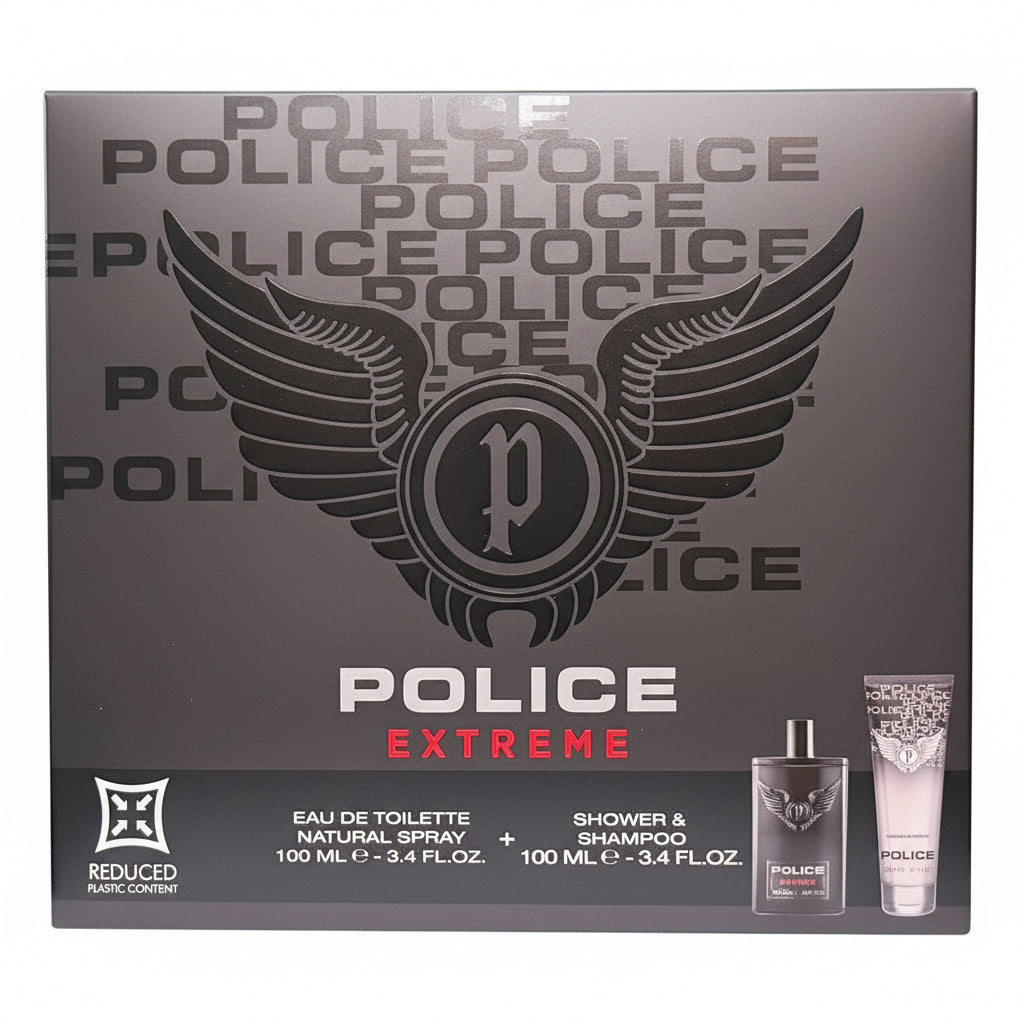 Police Extreme Men 100ml EDT Spray & 100ml Shower Gel Gift Set