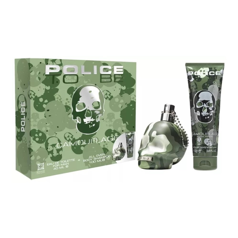 Police To Be Camouflage 40ml EDT Spray + 100ml Shower Gel Set Men
