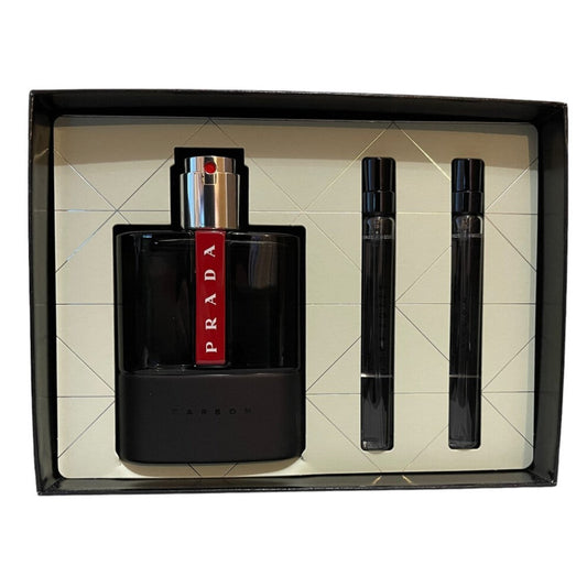 Prada Luna Rossa Carbon 100ml EDT Spray 3 Piece Set