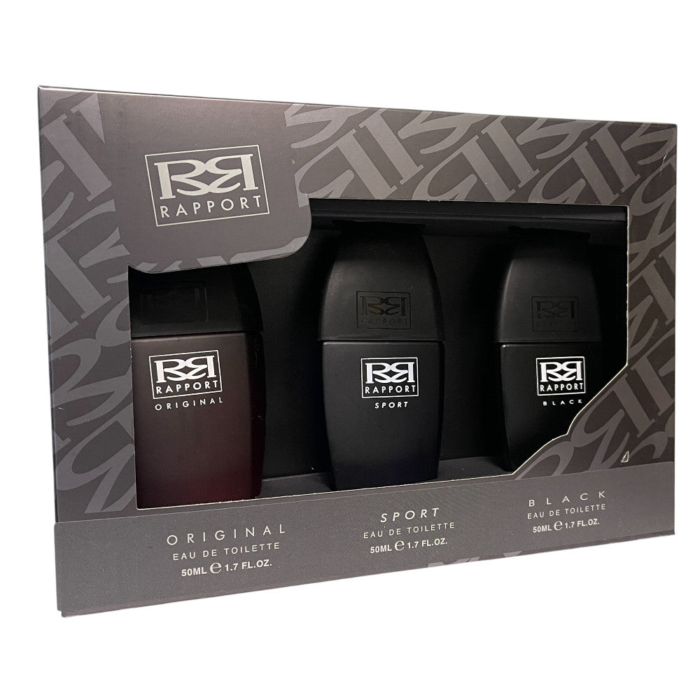 Rapport 3x 50ml EDT Spray Original, Sport & Black Gift Set