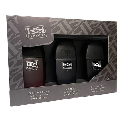 Rapport 3x 50ml EDT Spray Original, Sport & Black Gift Set