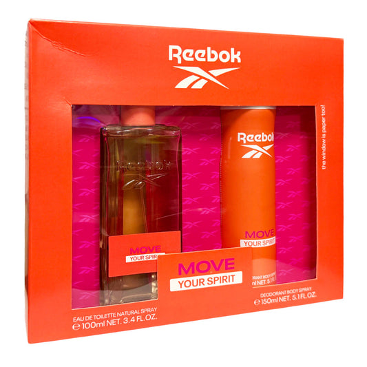 Reebok Move Your Spirit 100ml EDT Spray & 150ml Deodorant Gift Set for Women