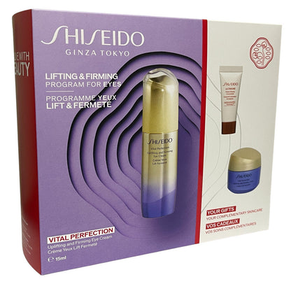 Shiseido Vital Perfection Eye Cream 15ml + 2 Minis Gift Set