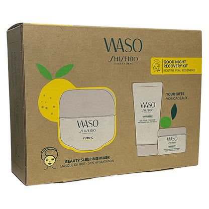 Shiseido Waso Good Night Recovery Gift Set 3 Piece