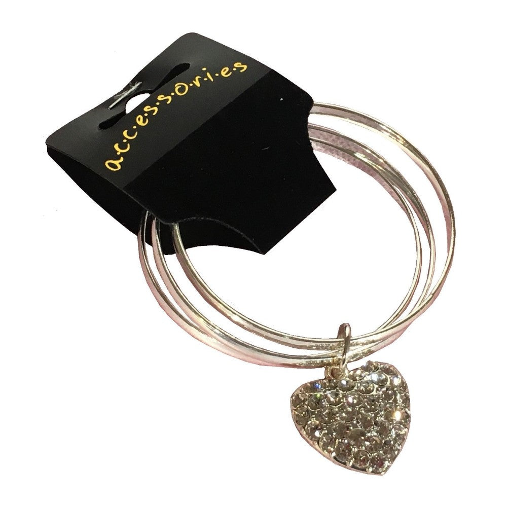 Bio Heart Shaped Bangle Silver BA08946