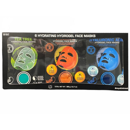 Skin Treats Hydrogel Face Masks Set 6x 60g