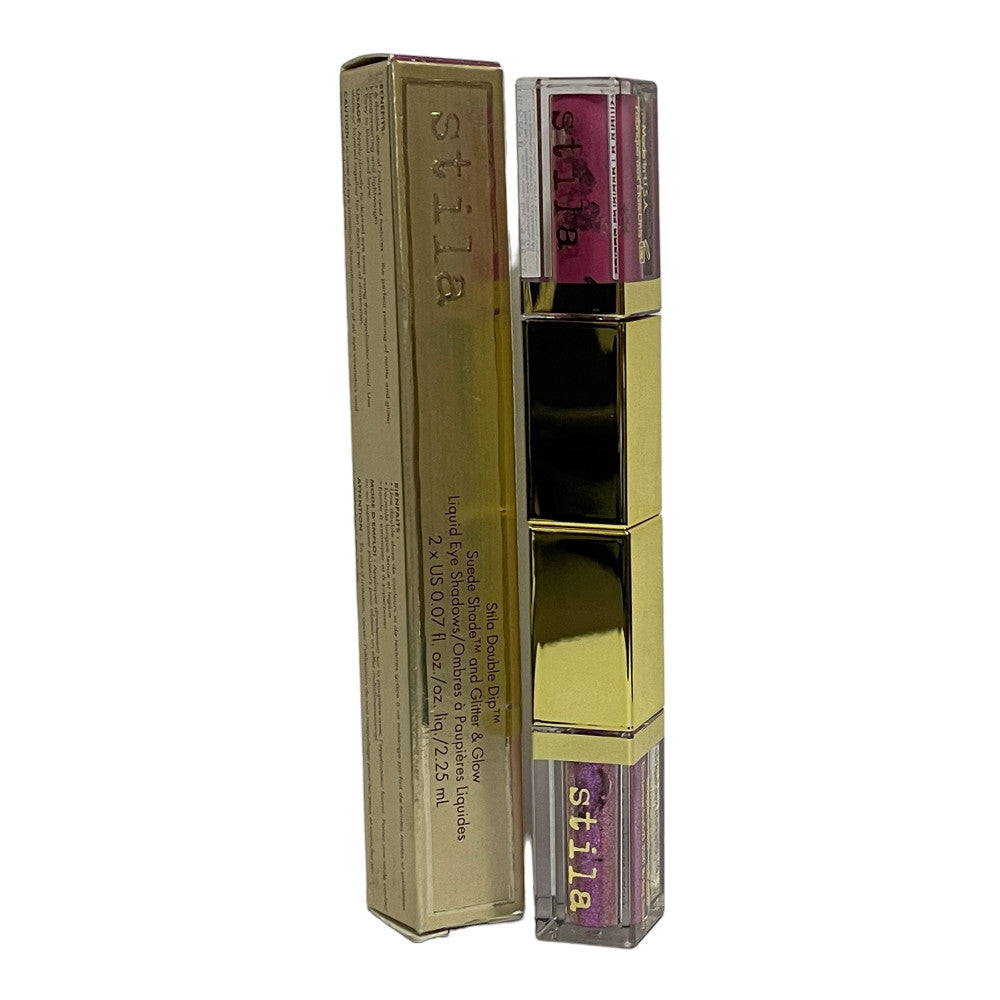 Stila Double Dip Suede and Glitter & Glow Liquid Eye Shadows 2x 2.25ml Pink Martini
