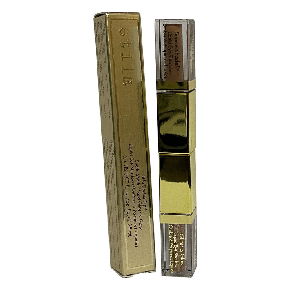 Stila Double Dip Suede and Glitter & Glow Liquid Eye Shadows 2x 2.25ml Smitten Kitten