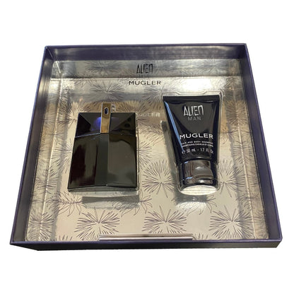 Thierry Mugler Alien Men Gift Set 50ml EDT Spray 50ml Shower Gel