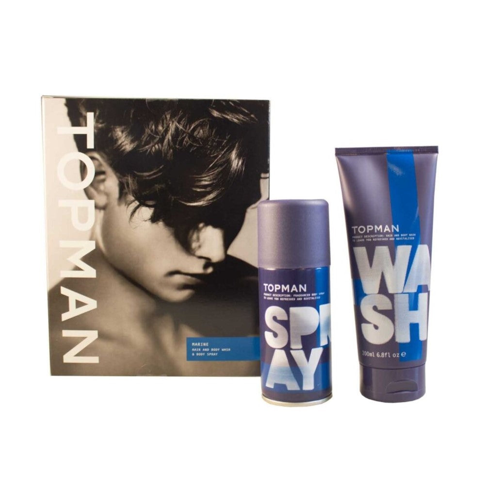 Topman Marine Body Wash 200ml + Body Spray 150ml Set