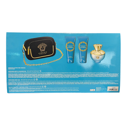 Versace Dylan Turquoise 100ml EDT Spray 4 Piece Gift Set for Women