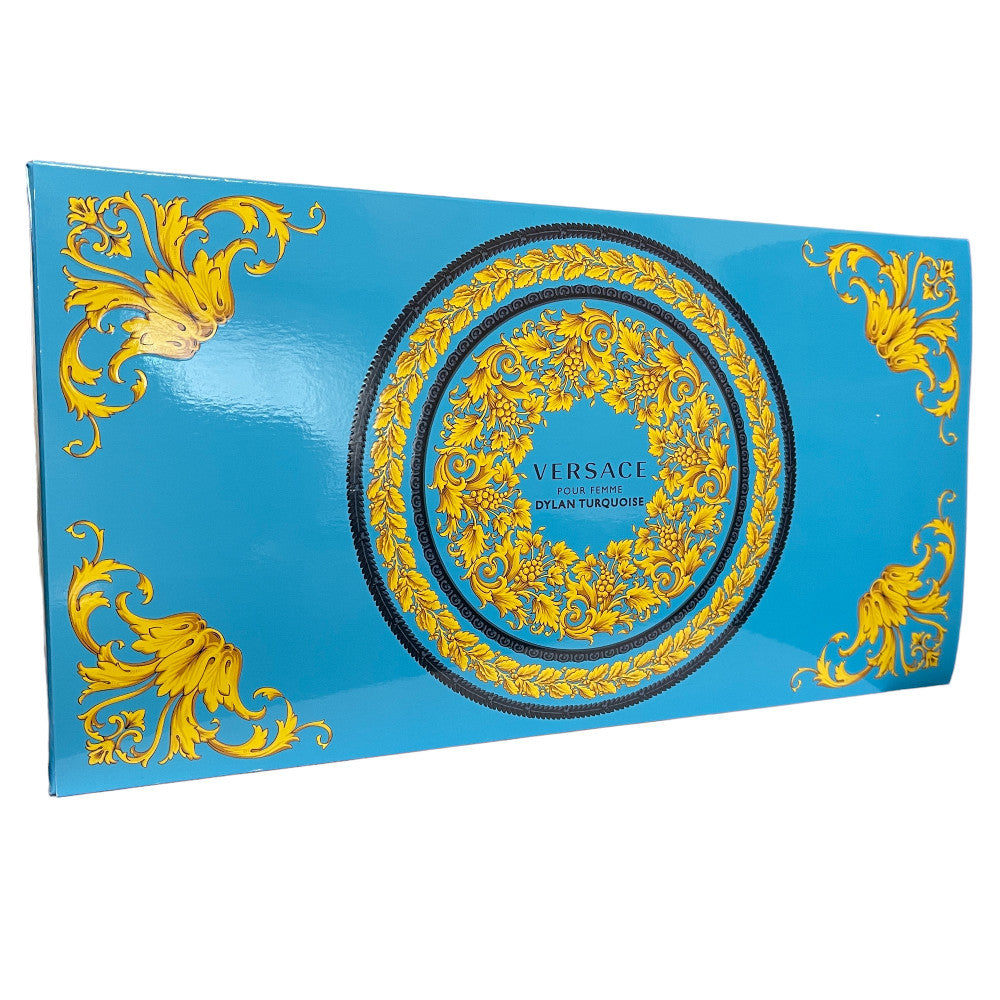 Versace Dylan Turquoise 100ml EDT Spray 4 Piece Gift Set for Women
