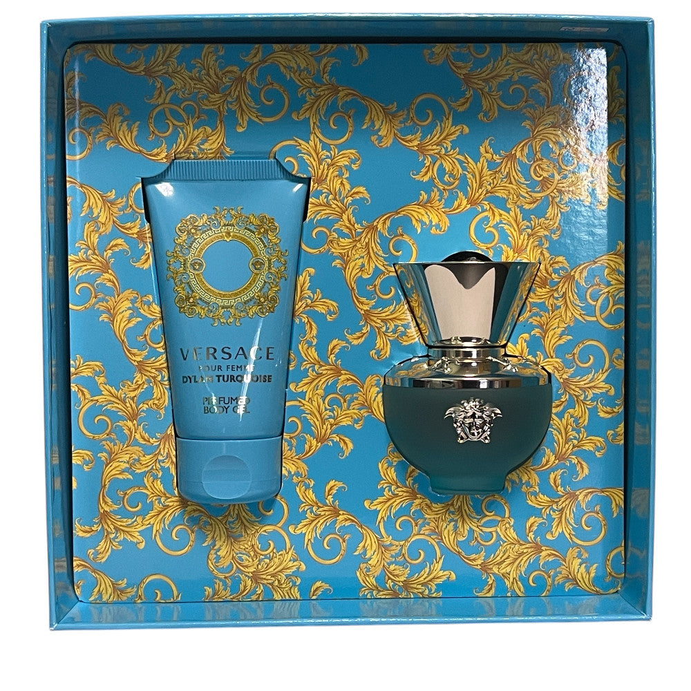Versace Dylan Turquoise 30ml EDT Spray & 50ml Perfumed Body Gel Gift Set