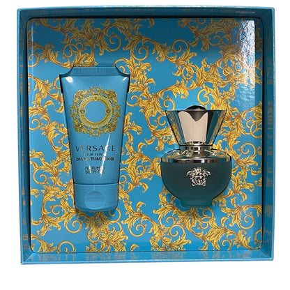 Versace Dylan Turquoise 30ml EDT Spray & 50ml Perfumed Body Gel Gift Set