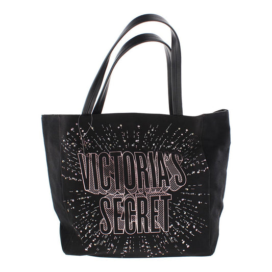 Victoria's Secret Black Canvas Tote Bag