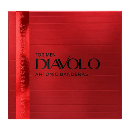 Antonio Banderas Diavolo 50ml EDT Spray + 75ml Aftershave Balm Gift Set - retail box, front view
