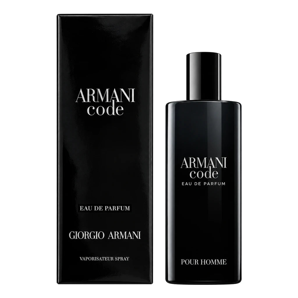 Armani Code Pour Homme 15ml EDP Spray for Men bottle and box