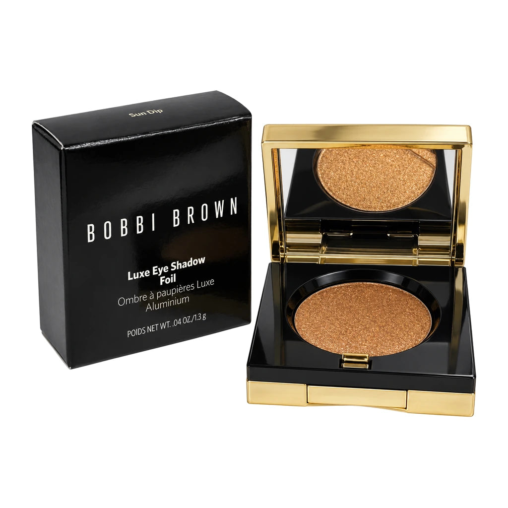 Bobbi Brown Luxe Eye Shadow Foil 1.3g Sun Dip, product with retail carton
