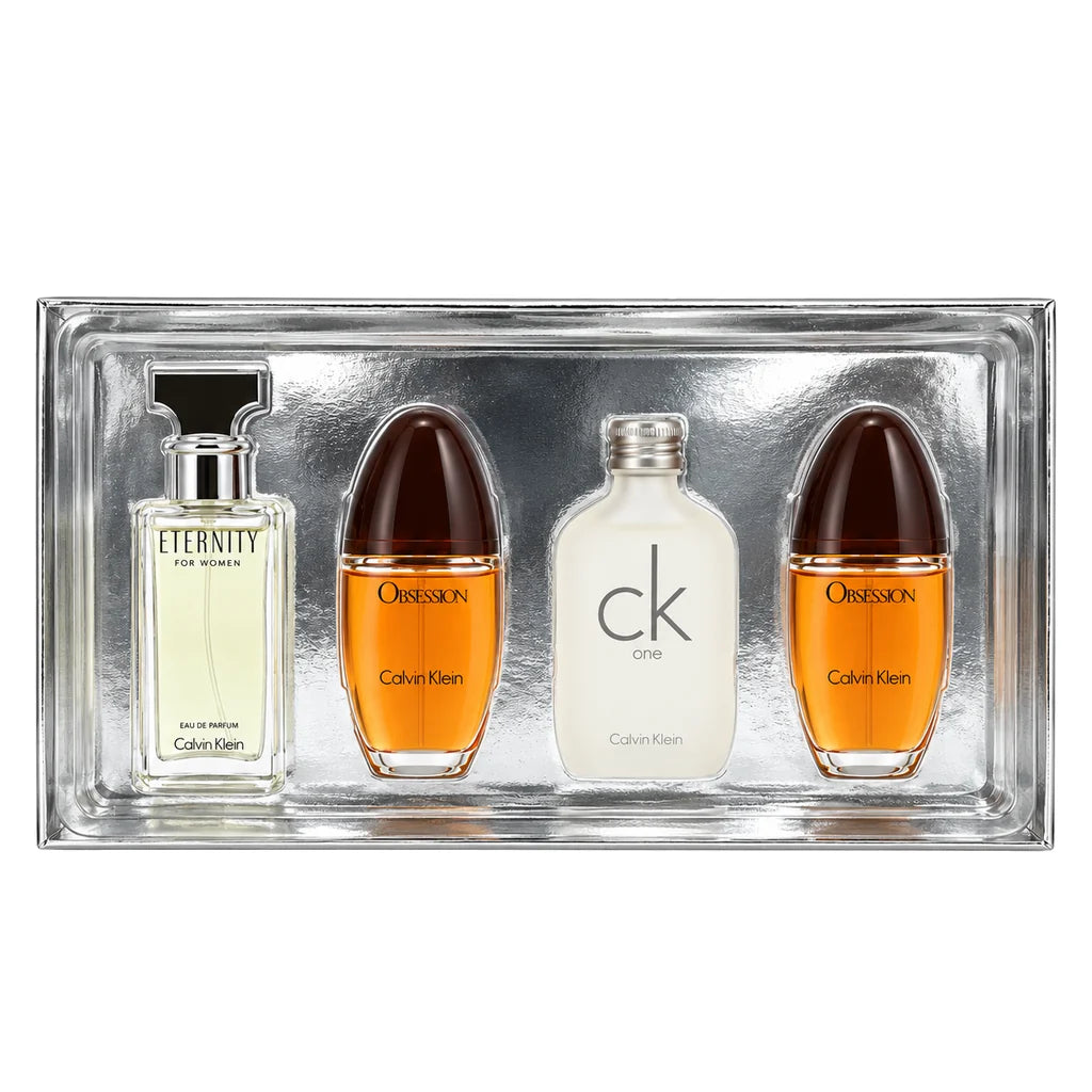 Calvin Klein 4 x 15ml Miniset; contents in open presentation tray