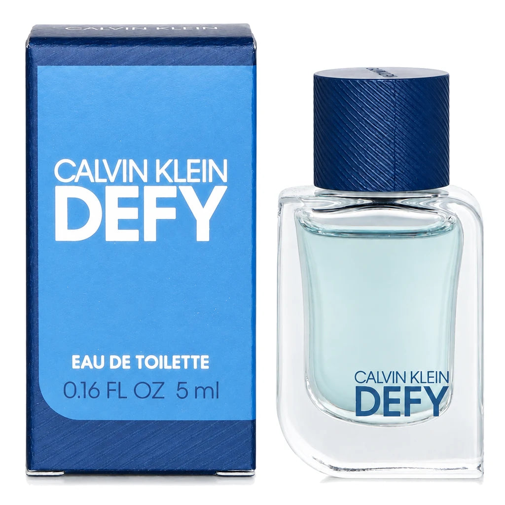 Calvin Klein Defy 5ml EDT Splash bottle and box