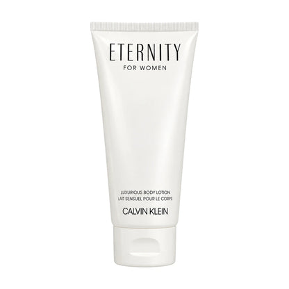 Calvin Klein Eternity 30ml EDP + Body Lotion 100ml Gift Set – 100ml white Eternity body lotion tube with straight crimp and white cap