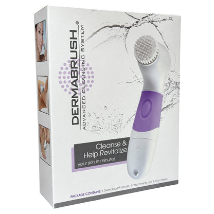 Dermabrush Brush Cleaning System for Face & Body retail box angled view