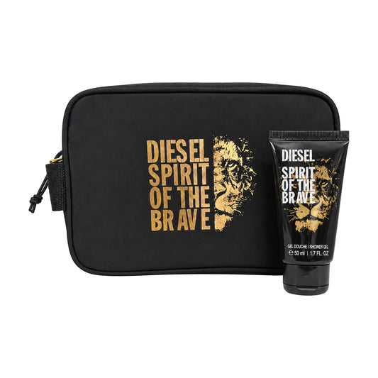 Diesel Spirit of the Brave Shower Gel 50ml + Toiletry Bag - complete set