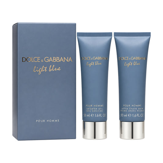 Dolce & Gabbana Light Blue Aftershave Balm 50ml & Shower Gel 50ml Men's Gift Set full set with retail box