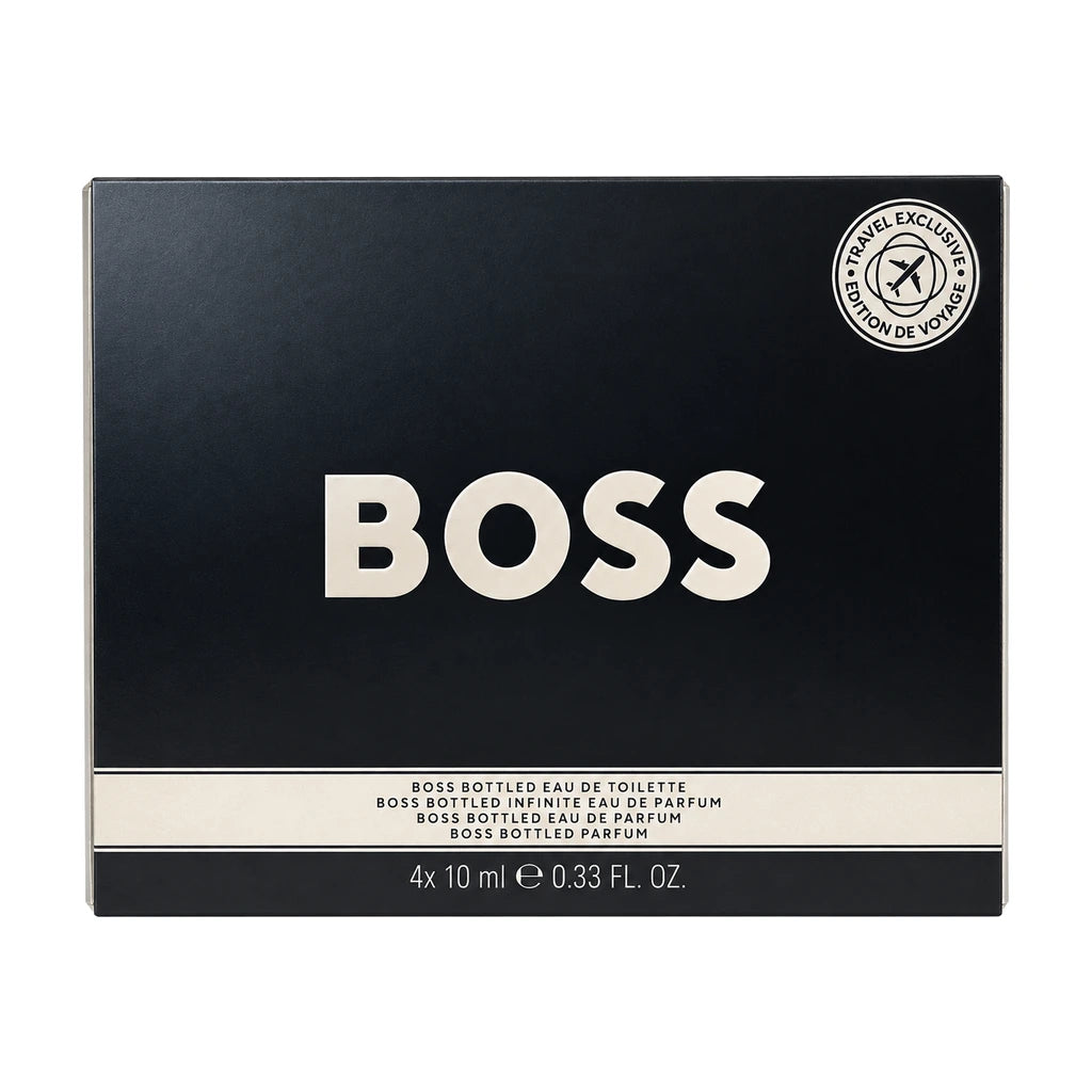 Hugo Boss Bottled 4x 10ml Sprays Gift Set for Men – closed travel gift box