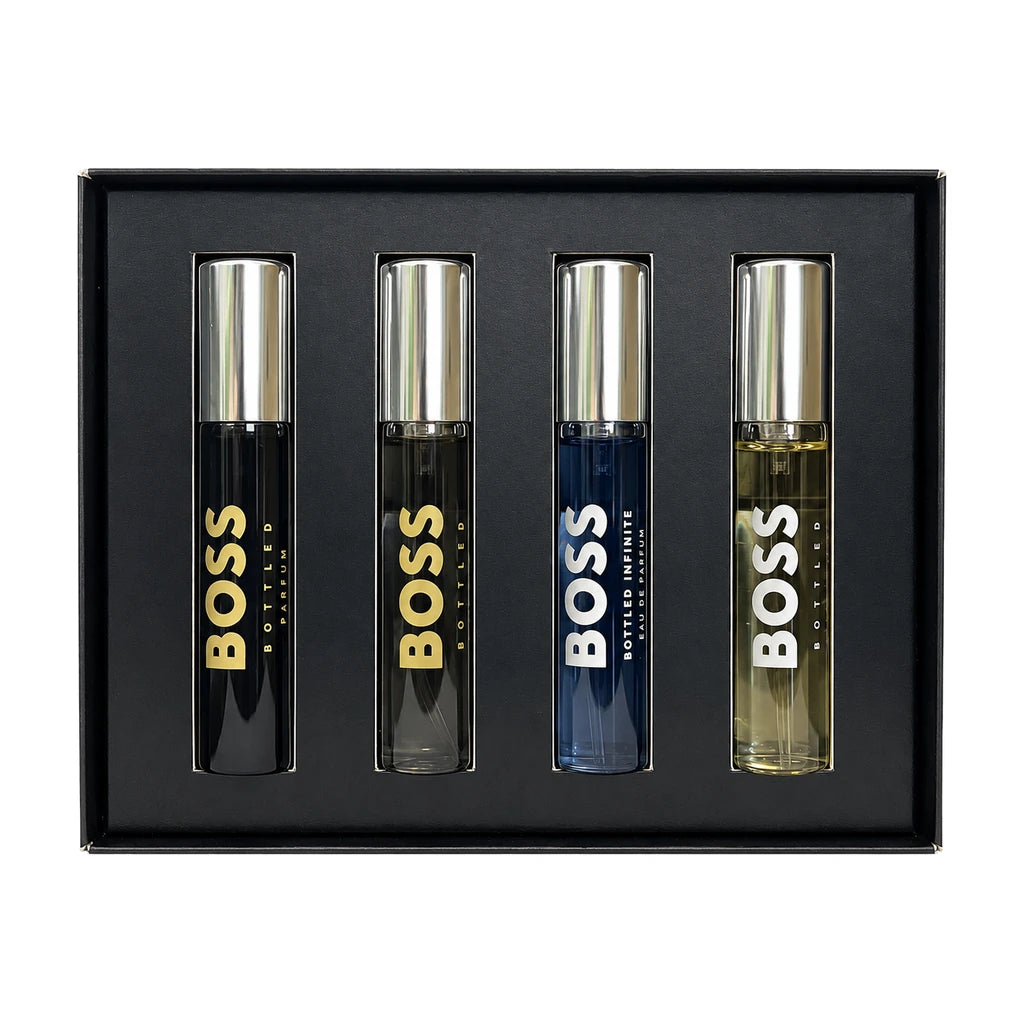 Hugo Boss Bottled 4x 10ml Sprays Gift Set for Men – open set with four 10ml sprays