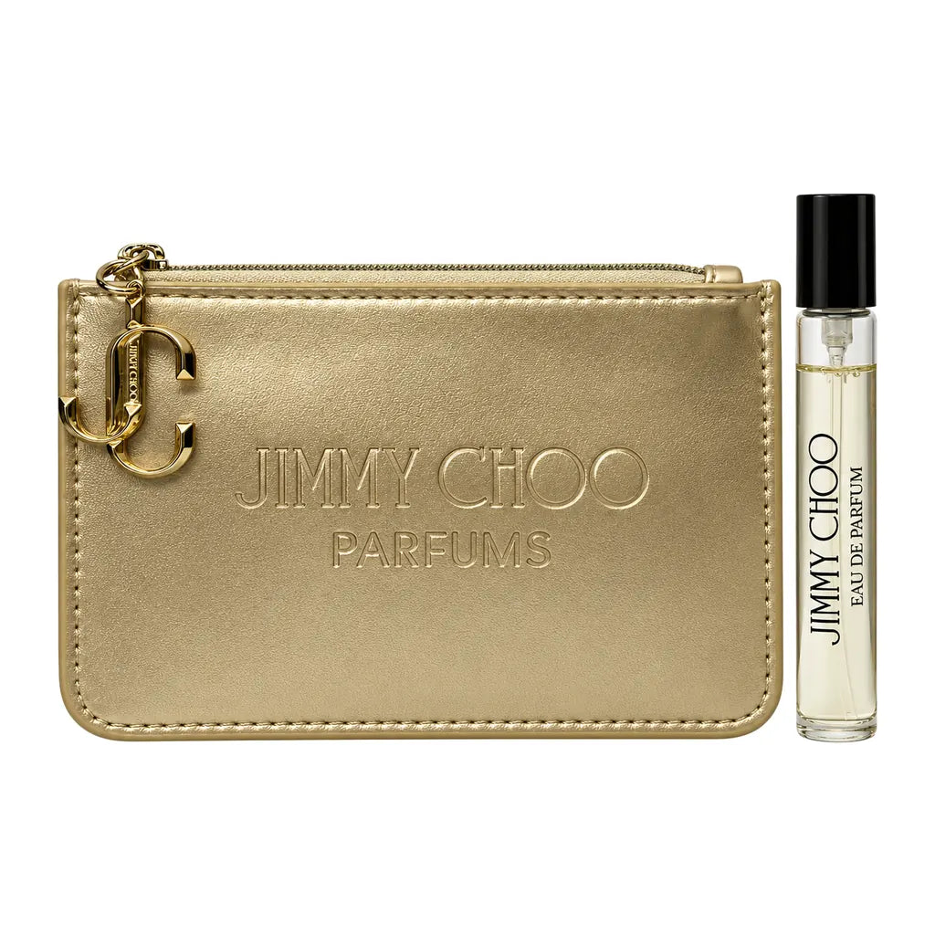 Jimmy Choo by Jimmy Choo 7.5ml EDP Spray & Pouch - complete set and contents