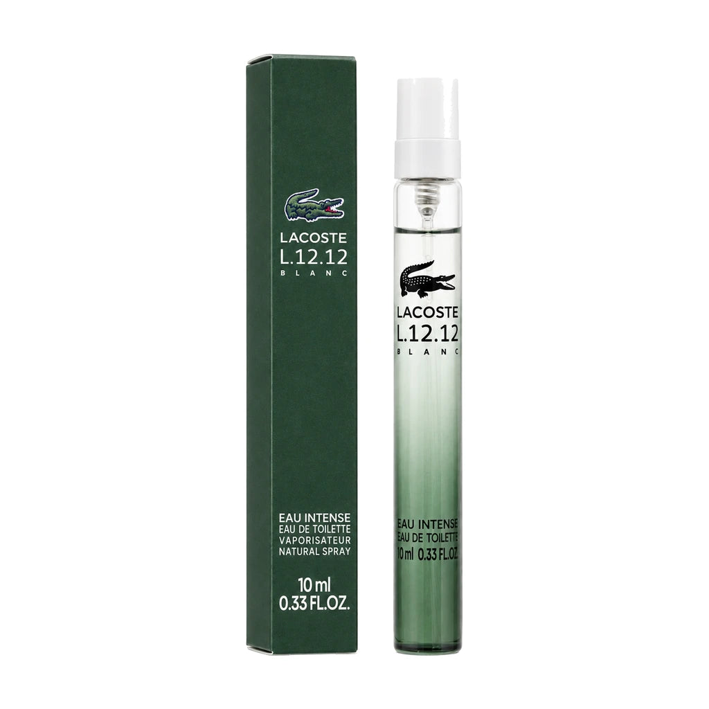 Lacoste L.12.12 Blanc Eau Intense 10ml EDT Travel Spray – product with retail box