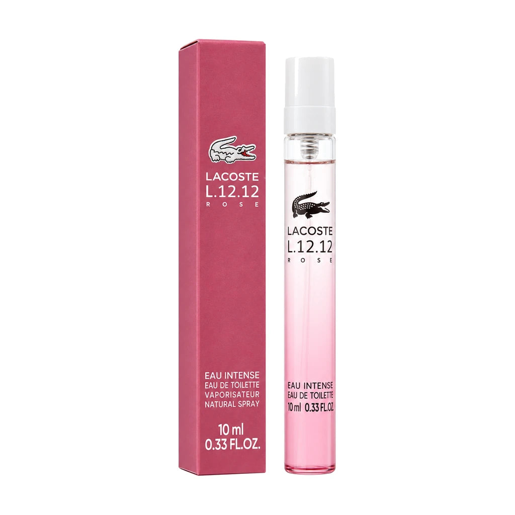 Lacoste L.12.12 Rose Eau Intense 10ml EDT Travel Spray – product with retail box