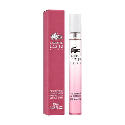 Lacoste L.12.12 Rose Eau Intense 10ml EDT Travel Spray – product with retail box