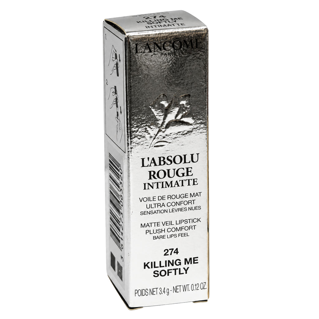 Lancôme L'Absolu Rouge Intimatte lipstick 3.4g shade #274 Killing Me Softly, shade-specific retail box only