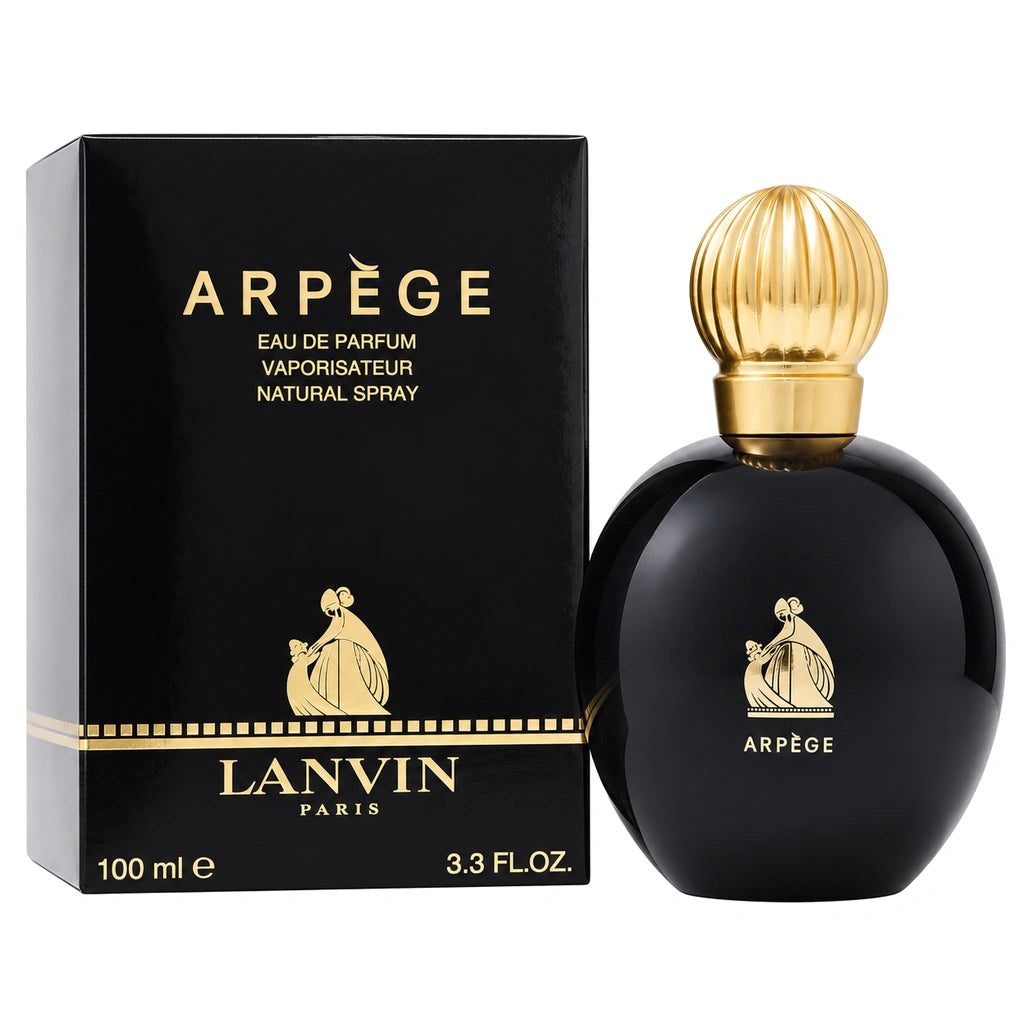 Lanvin Arpege 100ml Eau de Parfum Spray bottle with black and gold retail box
