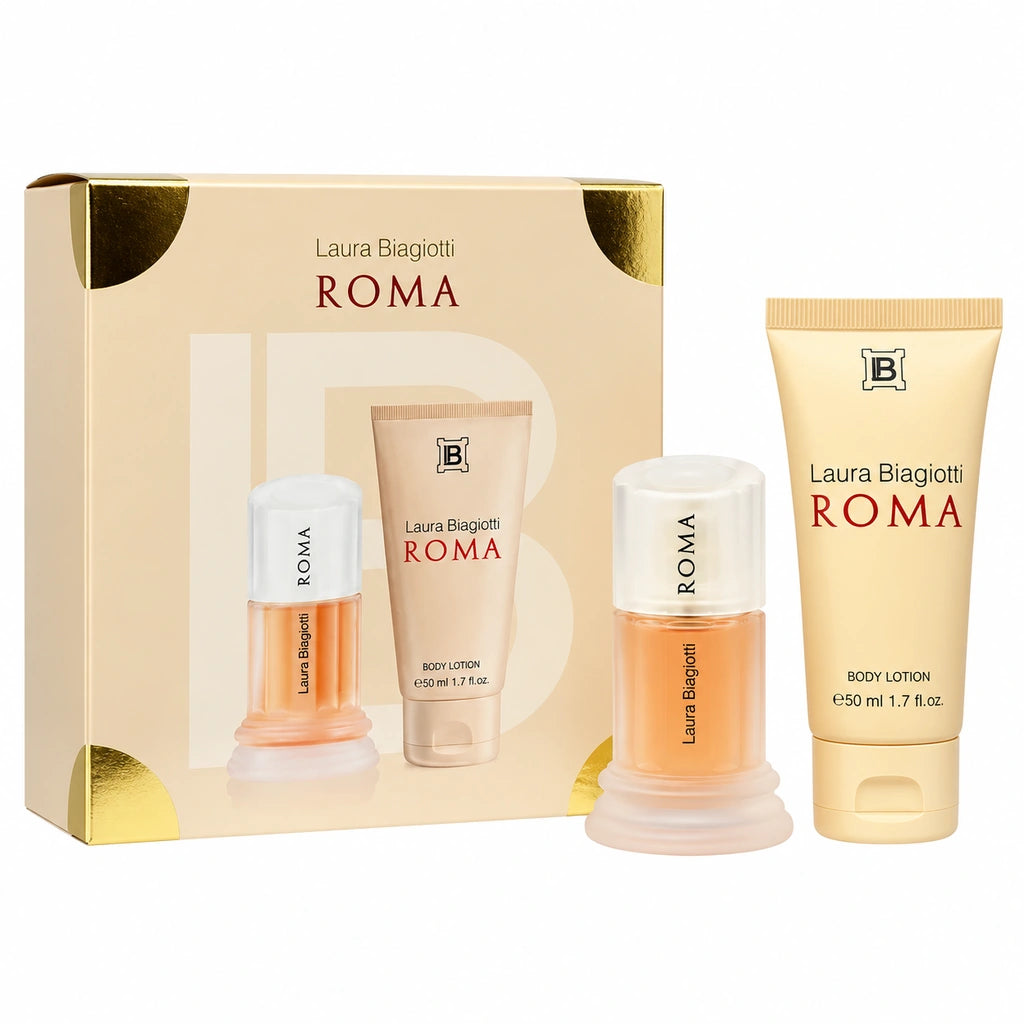 Laura Biagiotti Roma Femme 25ml EDT Spray and 50ml Body Lotion Gift Set with box