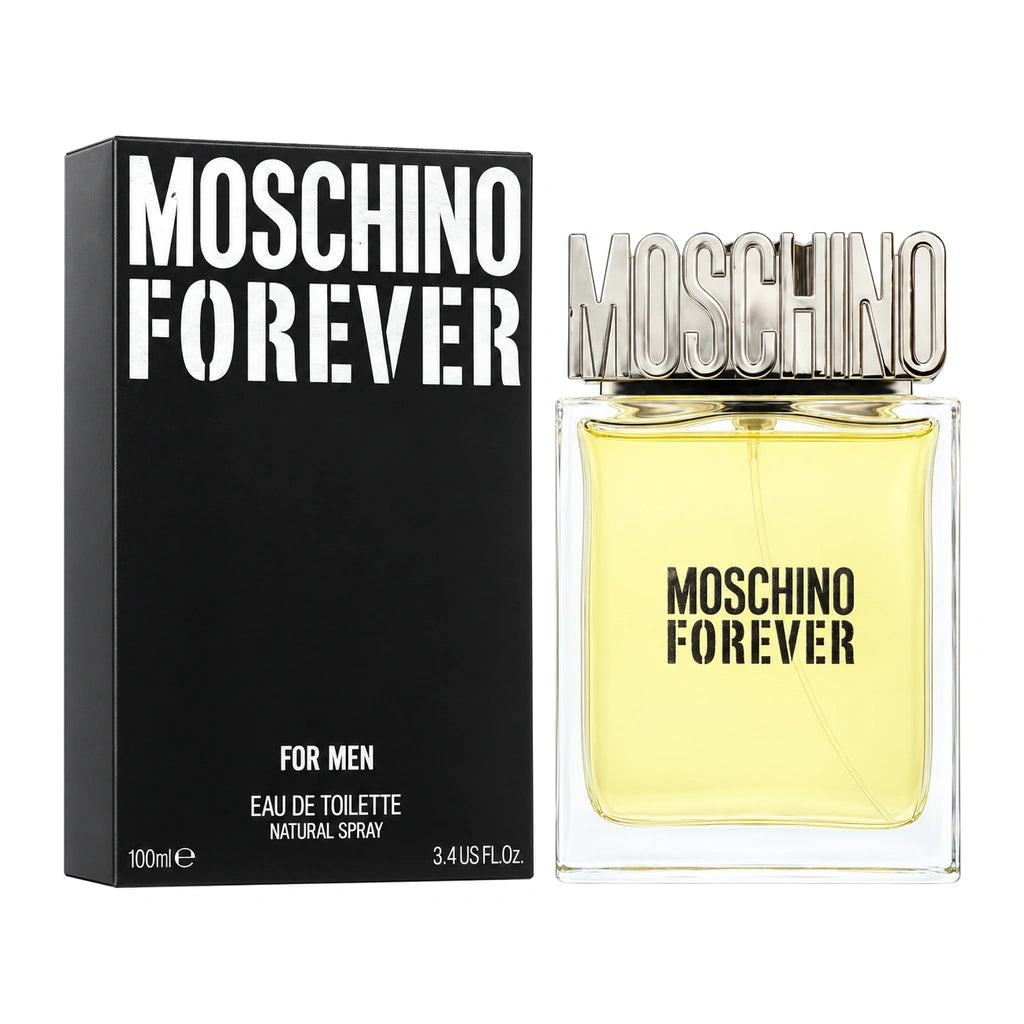 Moschino Forever 100ml EDT Spray for Men bottle with retail carton