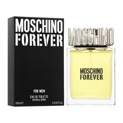 Moschino Forever 100ml EDT Spray for Men bottle with retail carton