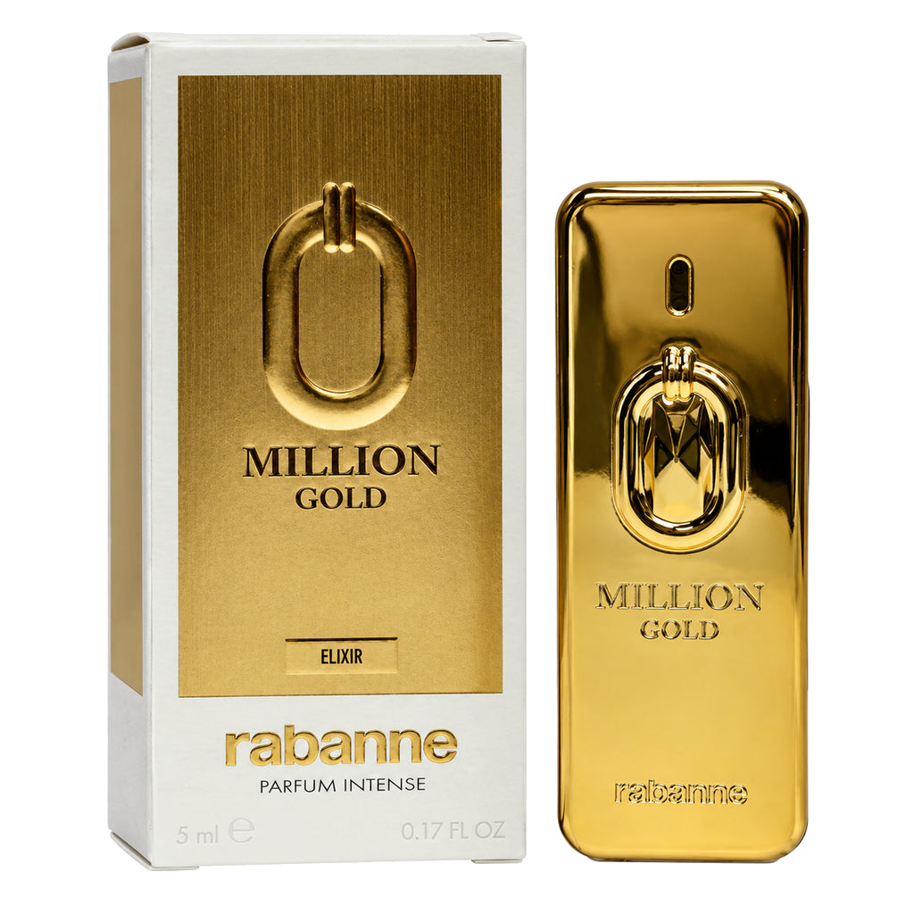 Paco Rabanne Million Gold Elixir Intense 5ml Parfum Miniature for Men with retail box