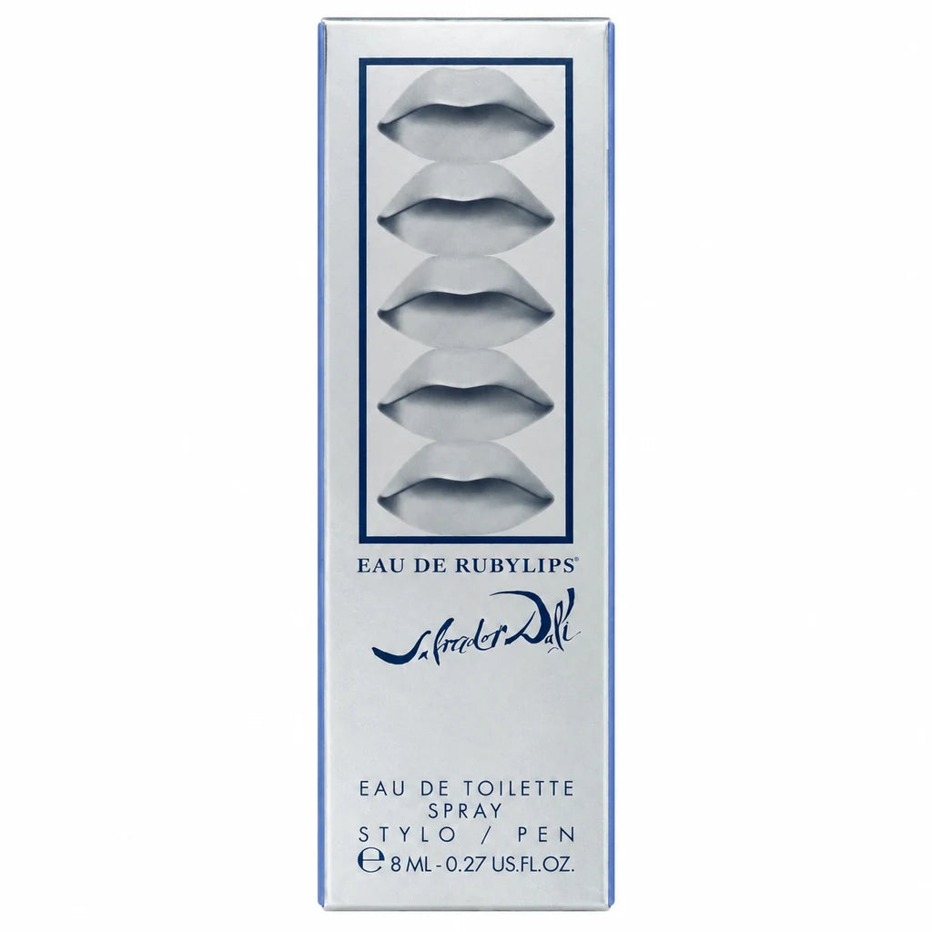 Salvador Dali Eau De Rubylips 8ml EDT Pen Spray silver front box